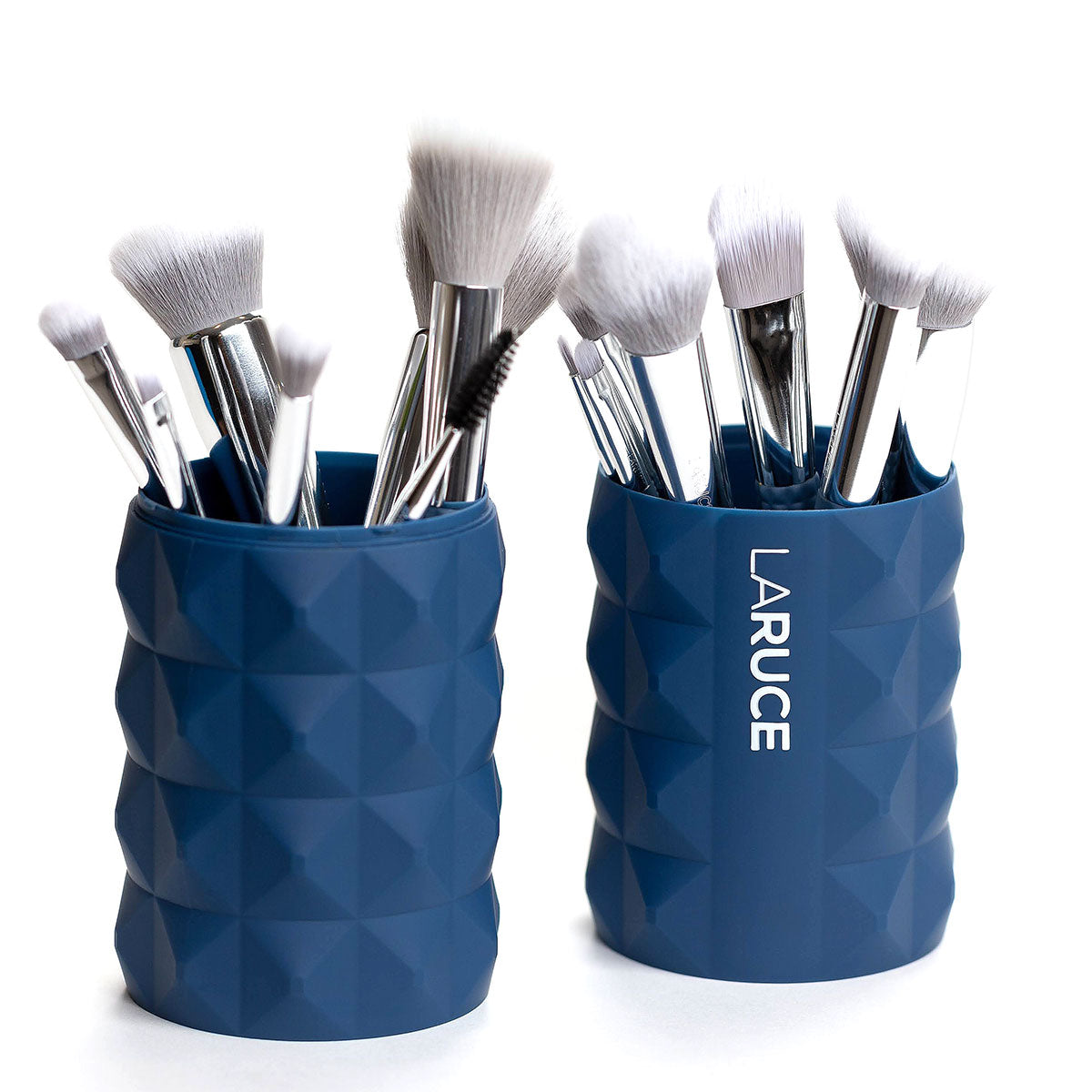 LARUCE Rennie 14-Piece Professional Makeup Brush Set in Denim