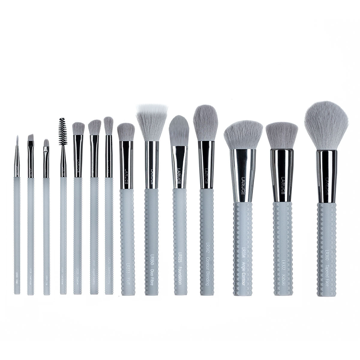 LARUCE Rennie 14-Piece Professional Makeup Brush Set in Graphite Lineup