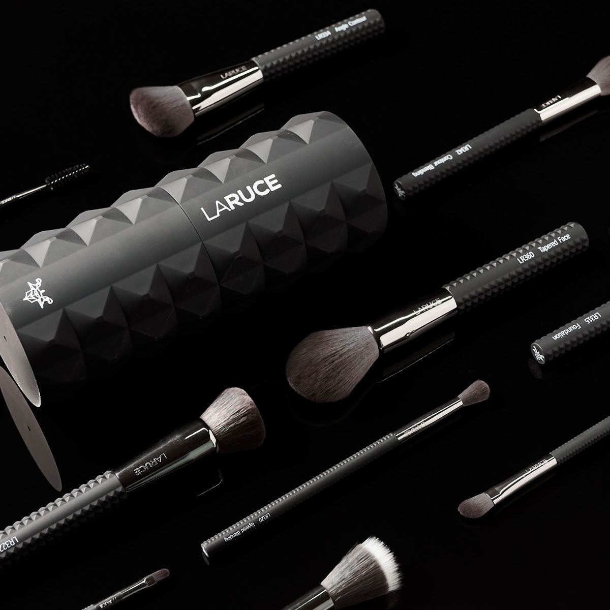 LARUCE Rennie 14-Piece Professional Makeup Brush Set in Midnight Collage