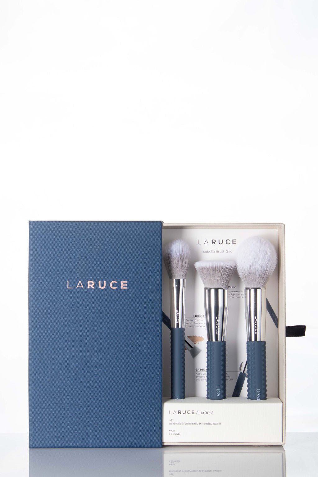 Isabella 3-Piece Makeup Brush Set - LARUCE Beauty