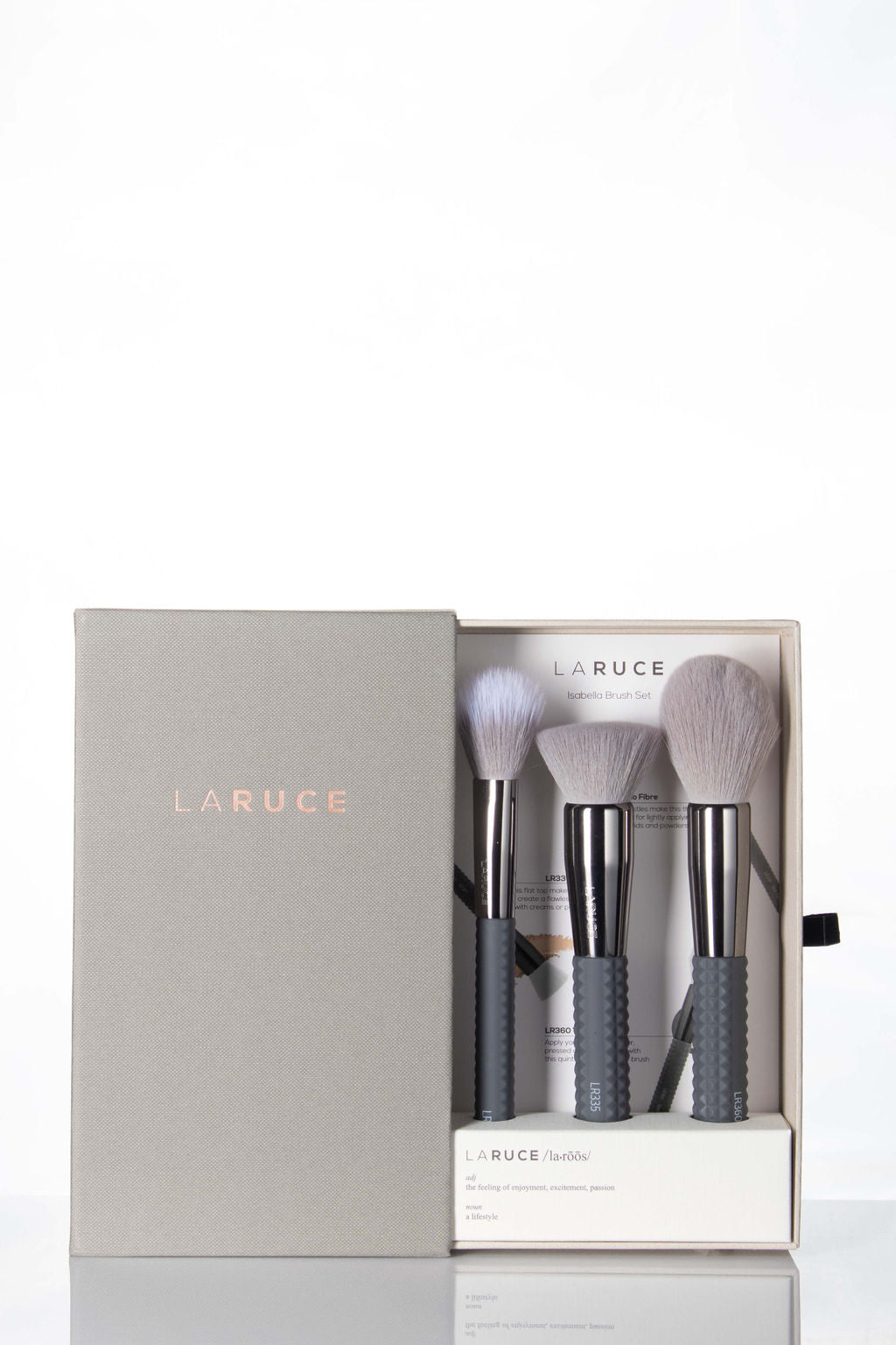 Isabella 3-Piece Makeup Brush Set - LARUCE Beauty