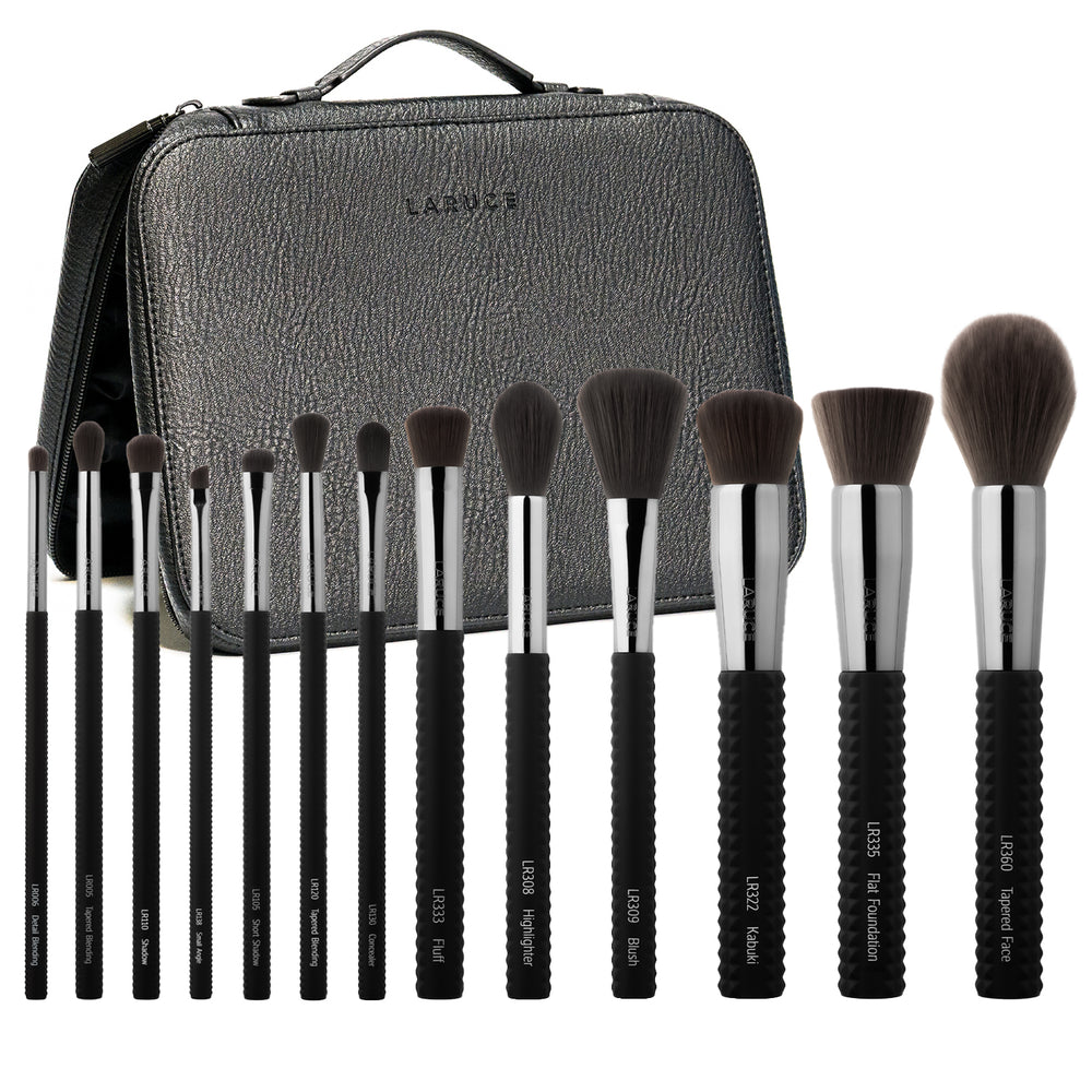 Ann 13-Piece Makeup Brush Set with Case - LARUCE Beauty