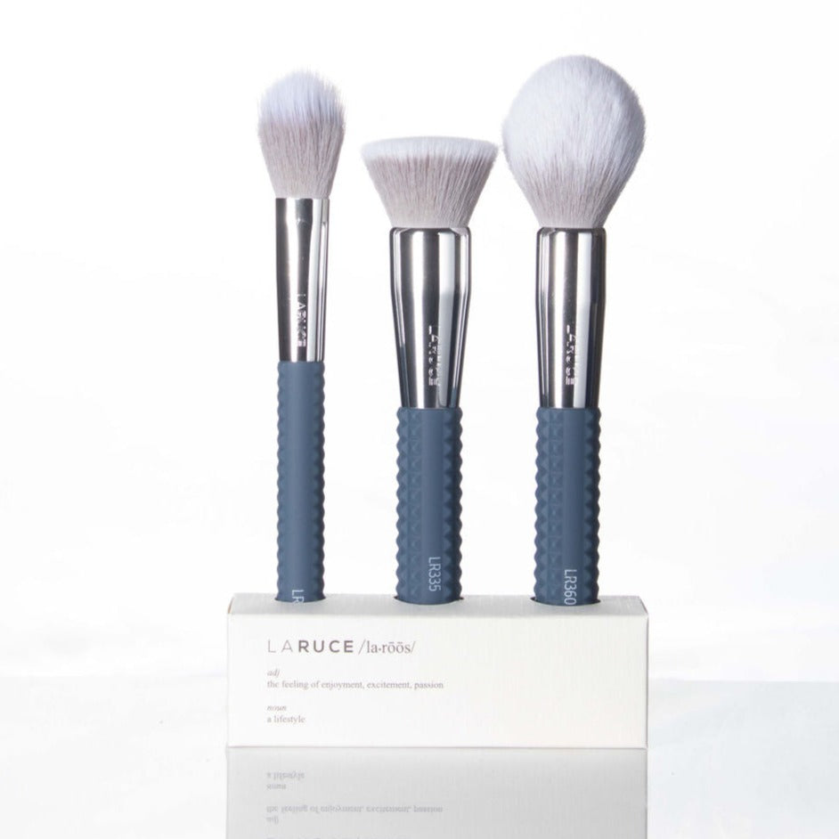 Isabella 3-Piece Makeup Brush Set - LARUCE Beauty