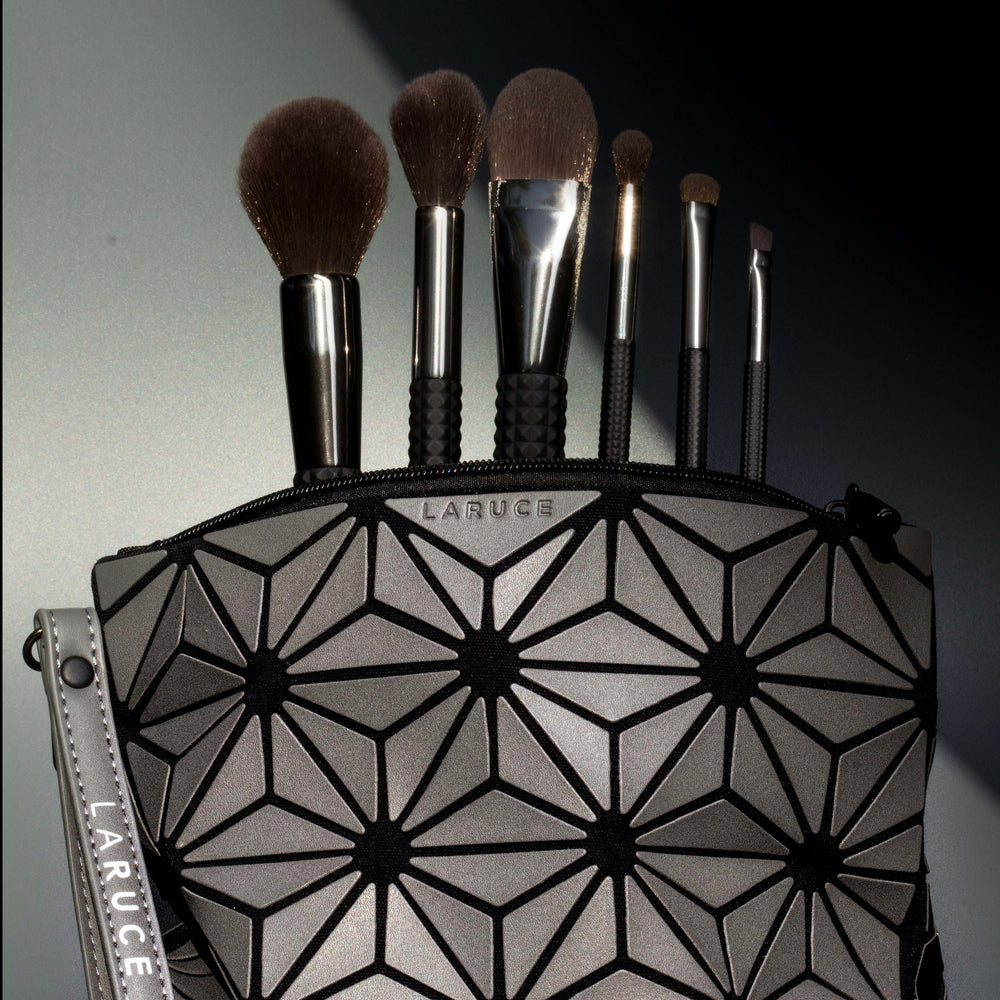 Helen 6-Piece Makeup Brush Set with Carry Clutch - LARUCE Beauty